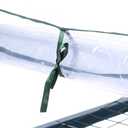 UWIOFF 4-Tier Greenhouse Replacement Cover Clear PVC Greenhouse Cover with Roll-Up Zipper Door - 27" L x 19" W x 63" H