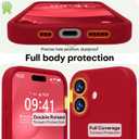 LOVE 3000 Designed for iPhone 17 Case, Premium Silicone [Compatible with Magsafe][Soft Anti-Scratch Microfiber Lining] Shockproof Protective Phone Case for Men Women 6.3", Red