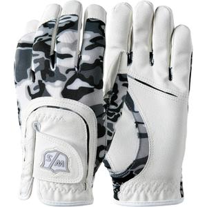 Wilso Staff Junior Fit All Camo Golf Glove (Black/White)