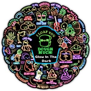 Punny Teacher Stickers for Students Glow in The Dark, Funny Motivational Reward Stickers for Kids, Cute Animal Positive Incentives Encouragement Decals Home School Classroom Supplies (51PCS)