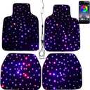 Starlight Floor Mats for Car, LED Car Mats, Starry Sky Design Luminous Carpet, Universal Fit Anti-Slip Waterproof Starlight Mats for Cars, SUVs, Trucks (Car Charger)