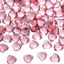 CHENGU 1000 Pcs Valentines Day Acrylic Heart 3D Acrylic Heart Rhinestones Flat Red and Back Galentines Day Decorations Wedding Table Scatter Decoration for DIY Crafts Jewelry Making, 0.5 Inch