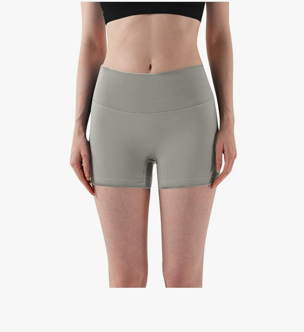 Womens Yoga Legging High Waist Tummy Control Stretchy Athletic Shorts Soft Comfort Moisture Wicking Ride Boyshort M