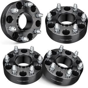 EVIL ENERGY 6x5.5 Wheel Spacers 2 inch Compatible for Ram 1500 2019-2023, 6x139.7 mm Hubcentric with Lip 6 Lugs 77.8 mm Hub Bore M14x1.5 Studs Black
