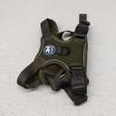 PoyPet Reflective Soft Breathable Mesh Dog Harness Choke-Free Double Padded Vest with Adjustable Neck and Chest(Military Green,M)