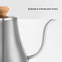 Bodum 27oz Melior Gooseneck Electric Water Kettle, Pour Over Coffee & Tea, Brushed Stainless Steel