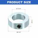 Uxcell 2pcs Set Screw Collars 1-5/16" Bore Carbon Steel Shaft Collars, 2-1/8" OD, 11/16" Width Lock Axle Collar Clamp for Linear Rod Shaft Guide