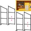 4 Pack Shipping Container Shelving Bracket, 3-Tier Shipping Container Shelf with Adjustable Height, Suitable for Heavy Duty Trailer Containers (22" D x 58" H), 22"D x 58"H x [Width]