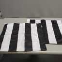 WESTERN HOME WH Pack of 2 Decorative Outdoor Waterproof Striped Throw Pillow Covers Polyester Garden Modern Farmhouse Striped Cushion Cases for Patio Tent Balcony Couch Sofa 18x18 inch Black