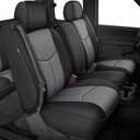 AOMSAZTO Car Seat Cover for Chevy Silverado/GMC Sierra 1500 (1999-2006) - Full Set Black+Gray Seat Covers
