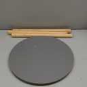 Apicizon Round Side Table, Blue Grey End Table for Small Spaces, Nursery Round Side Table Small Bedside Table Living Room, Bedroom, 16.5 x 20.5 Inches