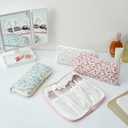 Cute Floral Bag for Makeup Brushes - Ideal for Travel & Daily Use Makeup Brushes Pouch for Women (Purple Floral)