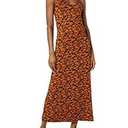 Amazon Essentials Women's Tank Maxi Dress, Brown Floral Print, Medium