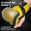 WYOX Gel Boxing Hand Wraps Inner Gloves for Men & Women, 80cm Quick Wrist Straps, Padded Knuckle Protection for Muay Thai Kickboxing, Hand Wraps for Boxing & Martial Arts (Glow Yellow, L/XL)
