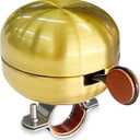 Bicycle Bell is Made of Brass and emits a Clear resonant Sound. a Double Echo Ring with Leather Lining and dial. Suitable for City Bicycles ranging from 22.2-31.8mm