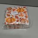 AnyDesign 80Pcs Fall Football Pumpkin Paper Napkin Maple Leaves Pumpkin Rugby Luncheon Napkin 6.5 x 6.5 Inch Autumn Decorative Dinner Hand Napkin for Farmhouse Birthday Baby Shower Tea Party Supplies