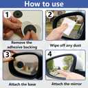 Heart Shaped Blind Spot Mirrors  4PCS Stick-On Adjustable Small Convex Mirror, Universal Fit for Cars & SUVs, Cute Heart Shaped Blind Spot Mirror Design for Safety