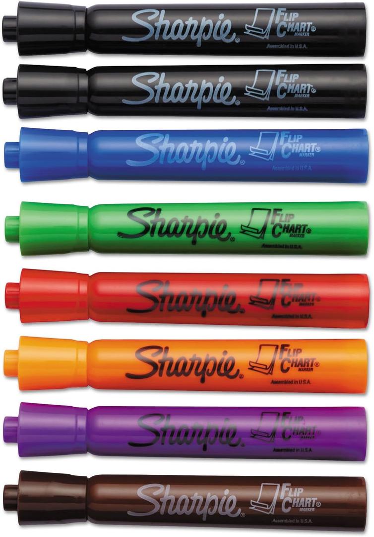 Sharpie 22478 Flip Chart Markers Bullet Tip Eight Colors 8/Set