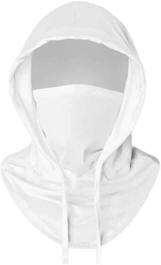 Cooling Balaclava Sun UV Protection Hood Breathable Full Head Mask Face Cover for Men Women Cycling Motorcycle Fishing (White)