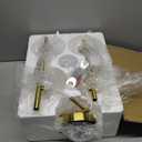 4-Light Bathroom Light Fixtures,Gold Modern Vanity Lights Over Mirror with Clear Glass Globe Shade, Bathroom Wall Sconces for Mirror Kitchen Living Room Hallway Cabinet Bedroom Porch