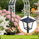 59" Solar Lamp Post Light,Outdoor Waterproof Solar Light Post with Planter,Garden Lights for Backyard, Pathway, Patio,Lawn, Driveway Decor, 49 inches