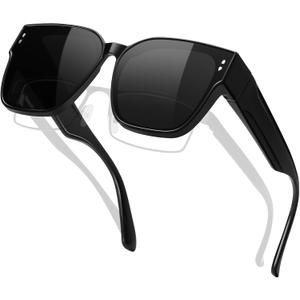 KANASTAL Oversized Over Glasses Sunglasses Womens Mens Polarized UV400 Trendy Fit Over Sun Glasses Fashion Square Shades