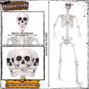 7.9Ft Halloween Skeleton with Movable Joints Plastic Skeleton for Yard Lawn Porch Decor
