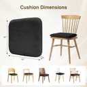 puredown Chair Cushions for Dining Chairs, Set of 2 Memory Foam Seat Cushions with Non-Slip Backing & Ties, 16" x 16" x 1.5", Comfortable & Supportive Dining Chair Pads for Kitchen, Black