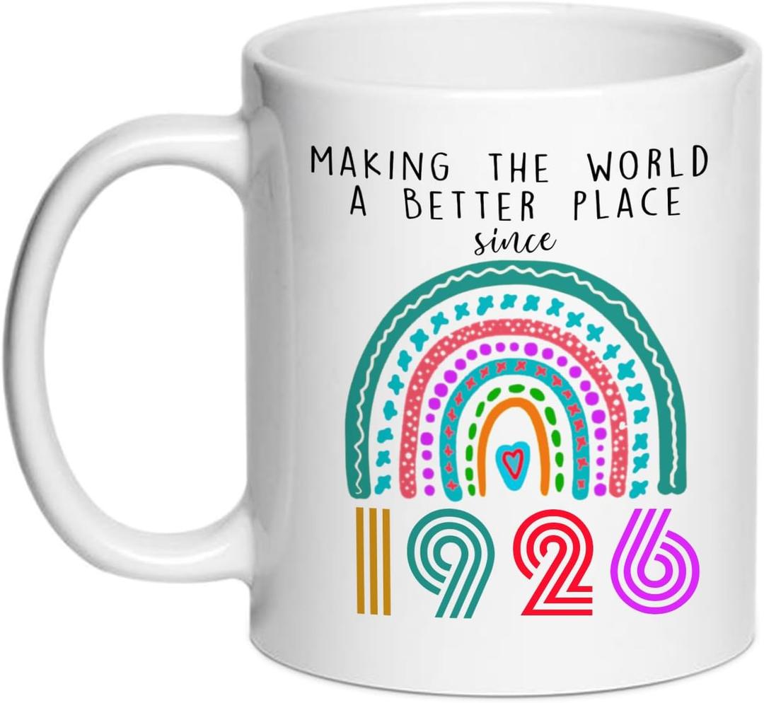 100th Birthday Gifts for Women Men Coffee Mugs,Gifts for 100 Year Old Woman,1926 Birthday for Women, 100th Presents Coffee Mug Presents Women,11oz (1926)