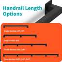 10FT Handrails for Indoor Stairs, Metal Railing for Stairs Hallway Corridor, Wall-Mounted 500lb Capacity, 3 Sections