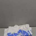 Womens Oversized Tshirt Graphic Tees Crew Neck Summer Short Sleeve Loose Fit Tops (XX-Large, White Blue Flower)