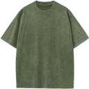 Men's Cotton T-Shirts Oversized Unisex Short Sleeves Casual Loose Wash Solid Basic Tee Tops Large