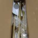 ZYRW Gold Shower Curtain Rod 36-98 Inches (3-8.2ft) Non Rust Adjustable Shower Rod Spring Tension Non Slip No Drilling Stainless Steel Shower Rods for Bathroom Window