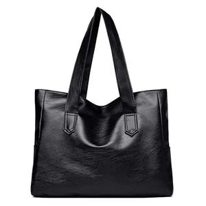 Shoulder Bag for Women PU Leather Large Tote Bag with Zipper, Stylish Handbag for Phones, Wallets, and Essentials (Black)