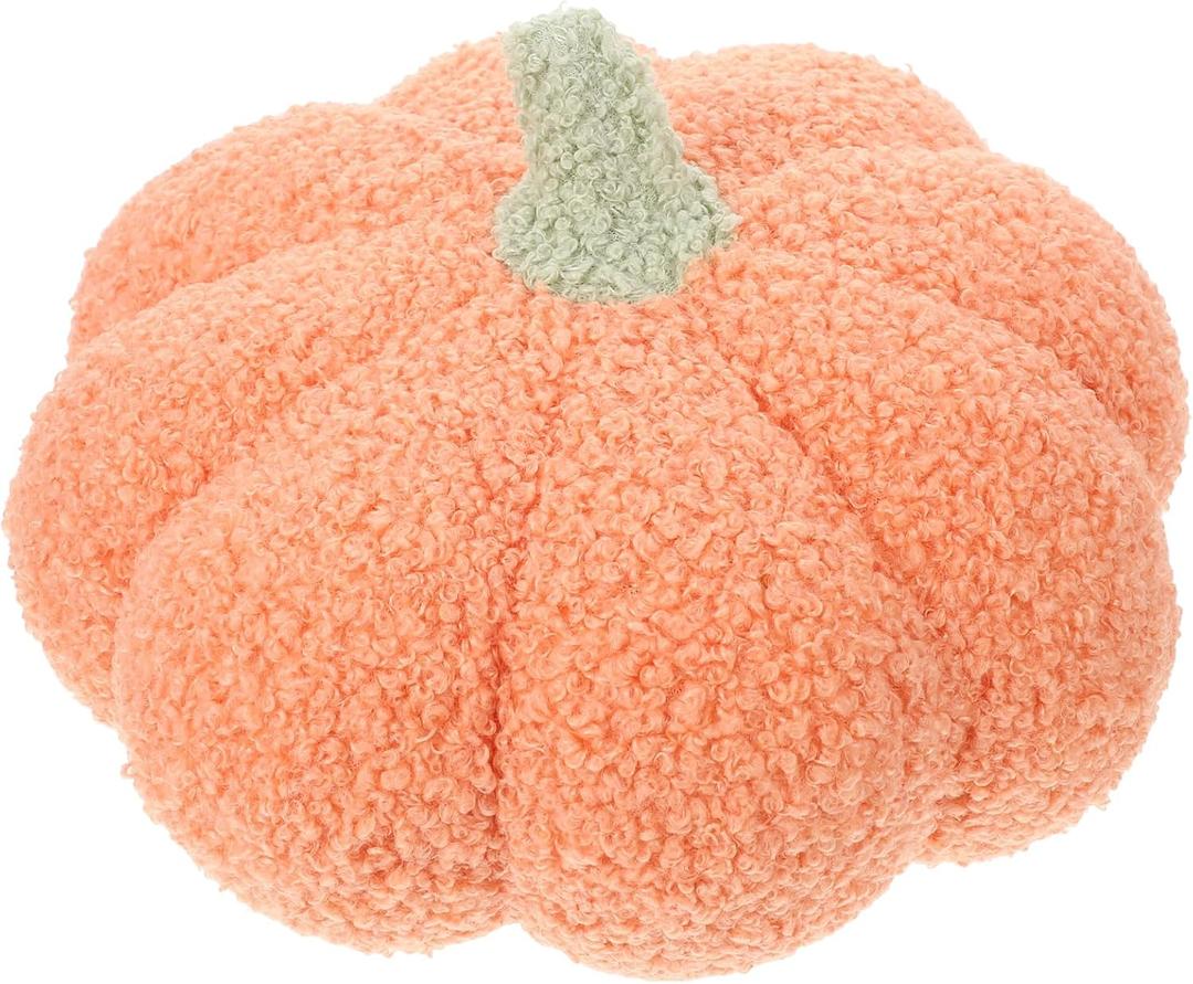 Ciieeo Pumpkin Shaped Throw Pillow Adorable Plush Cushion for Home Decor Bedroom Sofa Seating 7.87 Inch Modern Minimalist Pumpkin Cushion