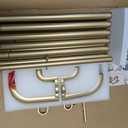 Double Curtain Rods 48 to 84 Inches, HOTOZON Blackout Double Curtain Rods for Windows 36 to 80 Inches (3-6.6 ft), 6/8 Inches Wrap Around Room Darkening Telescoping Drapery Rod, Gold