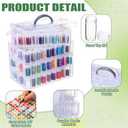 Willinglong 4 Tier Diamond Painting Storage Containers with 208 Grids Diamond Art Storage Bead Organizer Painting Accessories DIY Art Jewelry Craft