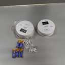 2 Pack Smoke and Carbon Monoxide Detector,Smoke Detector Carbon Monoxide Detector Combo with Batteries,Fire Alarm Smoke Detector with Test Button and Digital Display