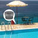 7 x Thyle Pool Umbrella Stabilizer Adapter Threaded Adapter Sleeves Pool Umbrella Sleeve Pole Stabilizer for Patio Outdoor 1 3/4" Insert(Gray)