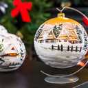 Polish Gallery Glass Ornament Display Stand Holder 8 inch Tall Tabletop Round Hanger Hook for Glass Ball 150mm/6inch  Gold