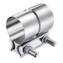 WYSIWYKA 2 Inch Lap Joint Exhaust Band Clamp, 304 Stainless Steel Muffler Clamp, Pipe Clamps Sleeve Coupler for Pipes, Mufflers and Catalytic Converters