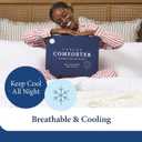 Cosy House Collection Luxury Down Alternative Comforter - Blend of Rayon Derived from Bamboo - Dorm Room Essentials - All Season Use - Box Stitch Construction & Duvet Loops (Twin/Twin XL, Cream)