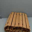 LINSHRY 8FT Wooden Garden Pathway, Outdoor Roll Out Garden Walkway, Weather-Resistant Non-Slip Wooden Walkway Pavers