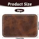 20Pcs Leather Patches for Hats Rectangle Leather Hat Patches for Laser Engraving Faux Leathers Patche for Hats 3 x 2 Inches Custom Fabric Repair Sew Laser Supplies for DIY Cap/Beanies/Stocking/Backpa