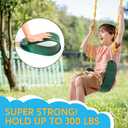 TURFEE Heavy Duty Swing Seat Green Color with 66 Chain, Swing Set Accessories Replacement with Snap Hooks for Kids Outdoor Play Playground