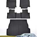All Weather Rubber Floor Mats Custom Fit for Toyota Rav4 2025 2024 2023 2022 2021 2020 2019 (Not for Hybrid or Prime), Trunk Mats & Cargo Liner for Front Rear Backseat, Black Accessories for Rav 4