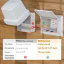 Recessed Outlet Box, Low Profile Electrical Outlet Boxes, Wall Plate Kit for New Vinyl Siding, Weatherproof Pack with Duplex & Decorator Style Covers (White, Horizontal)