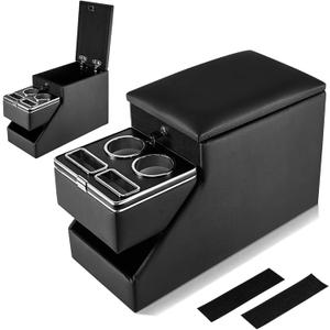 Truck Center Console Organizer Between Seat for Minivans, SUVs, Middle Van Bench Organizer for Floor Console Organizer Storage Box with Locking Design