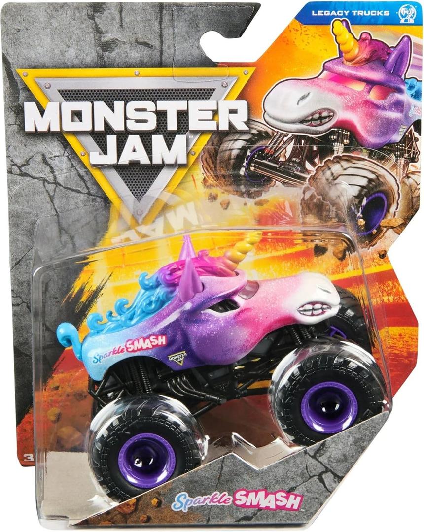 Monster Jam 2025 Official 1:64 Diecast Truck Series 43 Legacy Trucks Sparkle Smash