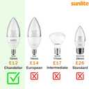 Sunlite 01275 7C7 Incandescent Bulb, 7 Watt, Candelabra E12 Base, C7 Small Night Light, Colored Bulb, Red, 25 Count